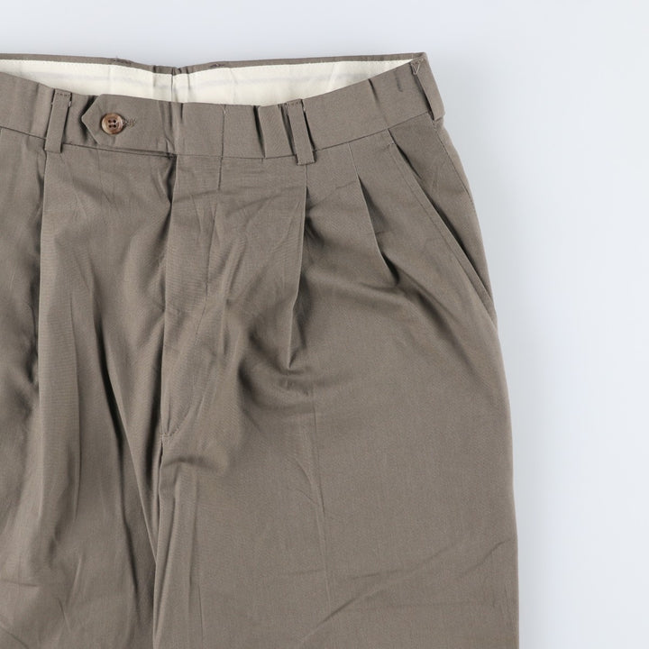 Vintage two-pleat slacks for men, size W30 unclear Khaki type Vintage Second Hand