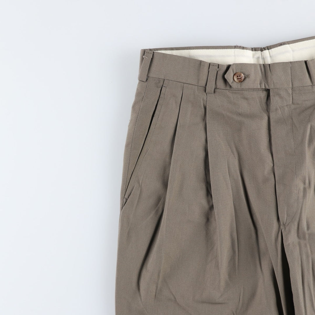 Vintage two-pleat slacks for men, size W30 unclear Khaki type Vintage Second Hand