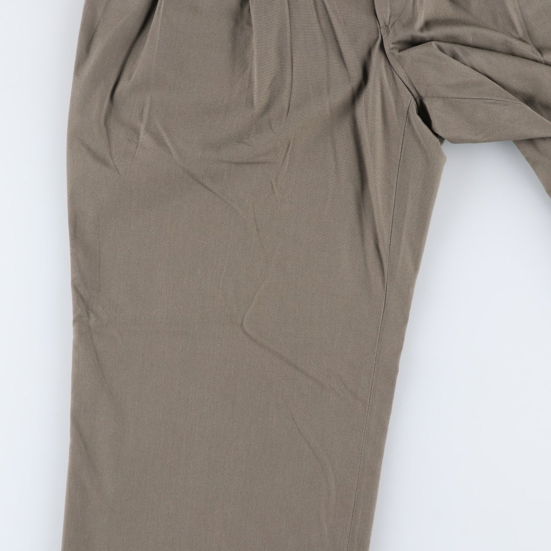 Vintage two-pleat slacks for men, size W30 unclear Khaki type Vintage Second Hand