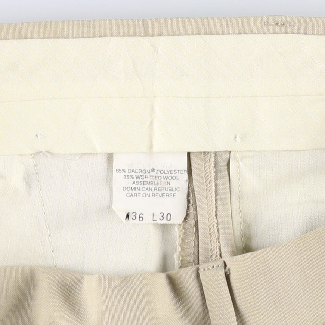 90'S Dockers Dress Slacks, Men's Size W34 (approx.), Vintage polyester Beige type Vintage Second Hand