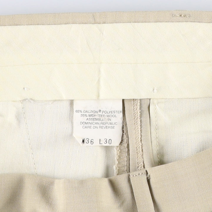 90'S Dockers Dress Slacks, Men's Size W34 (approx.), Vintage polyester Beige type Vintage Second Hand