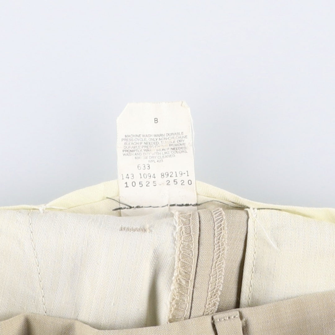 90'S Dockers Dress Slacks, Men's Size W34 (approx.), Vintage polyester Beige type Vintage Second Hand