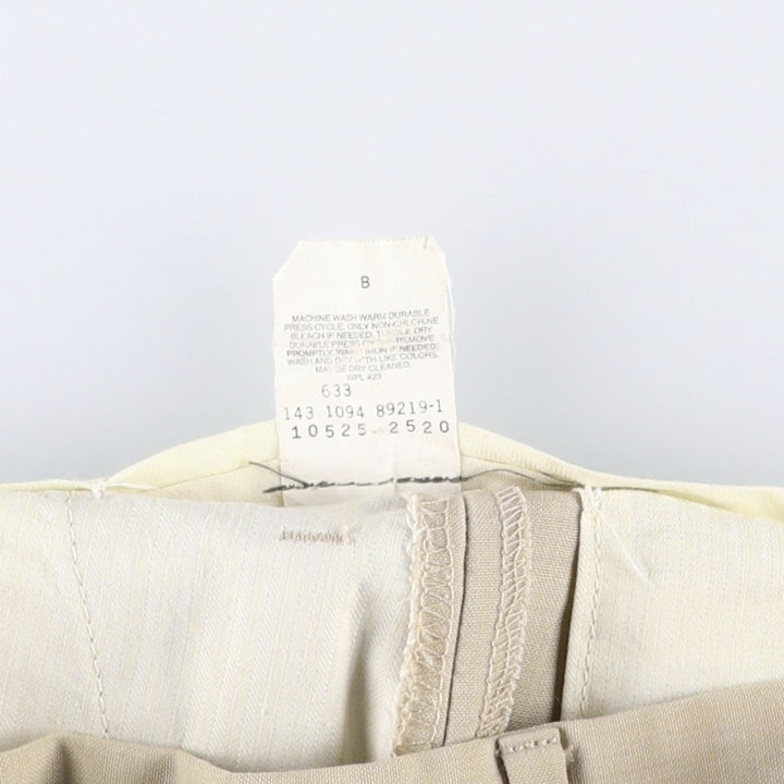 90'S Dockers Dress Slacks, Men's Size W34 (approx.), Vintage polyester Beige type Vintage Second Hand
