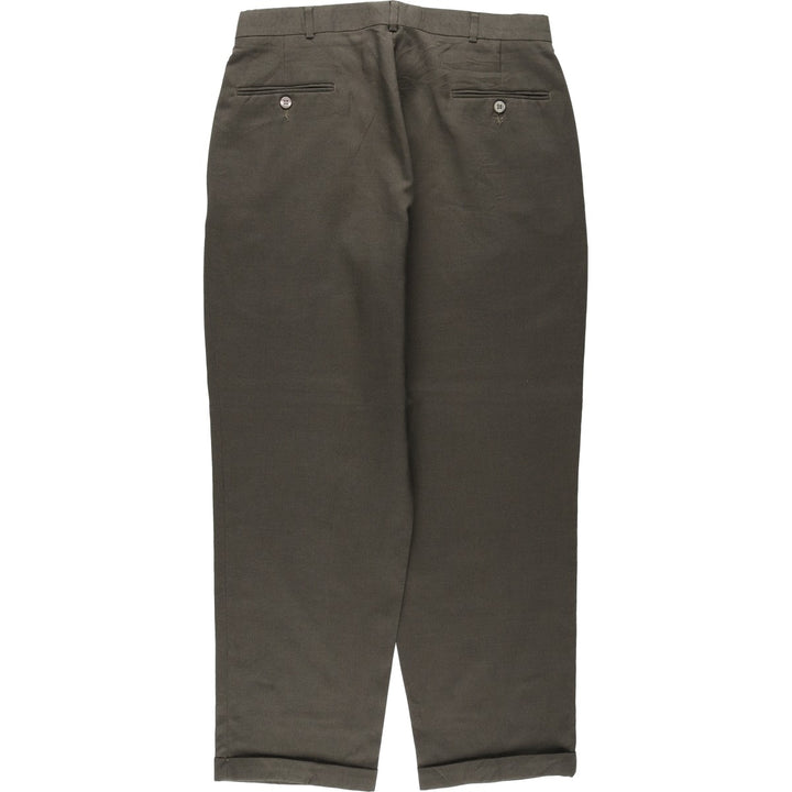 Dockers Slates two-pleat slacks pants, men's size W34 (approx.) unclear Khaki type brown Vintage Second Hand