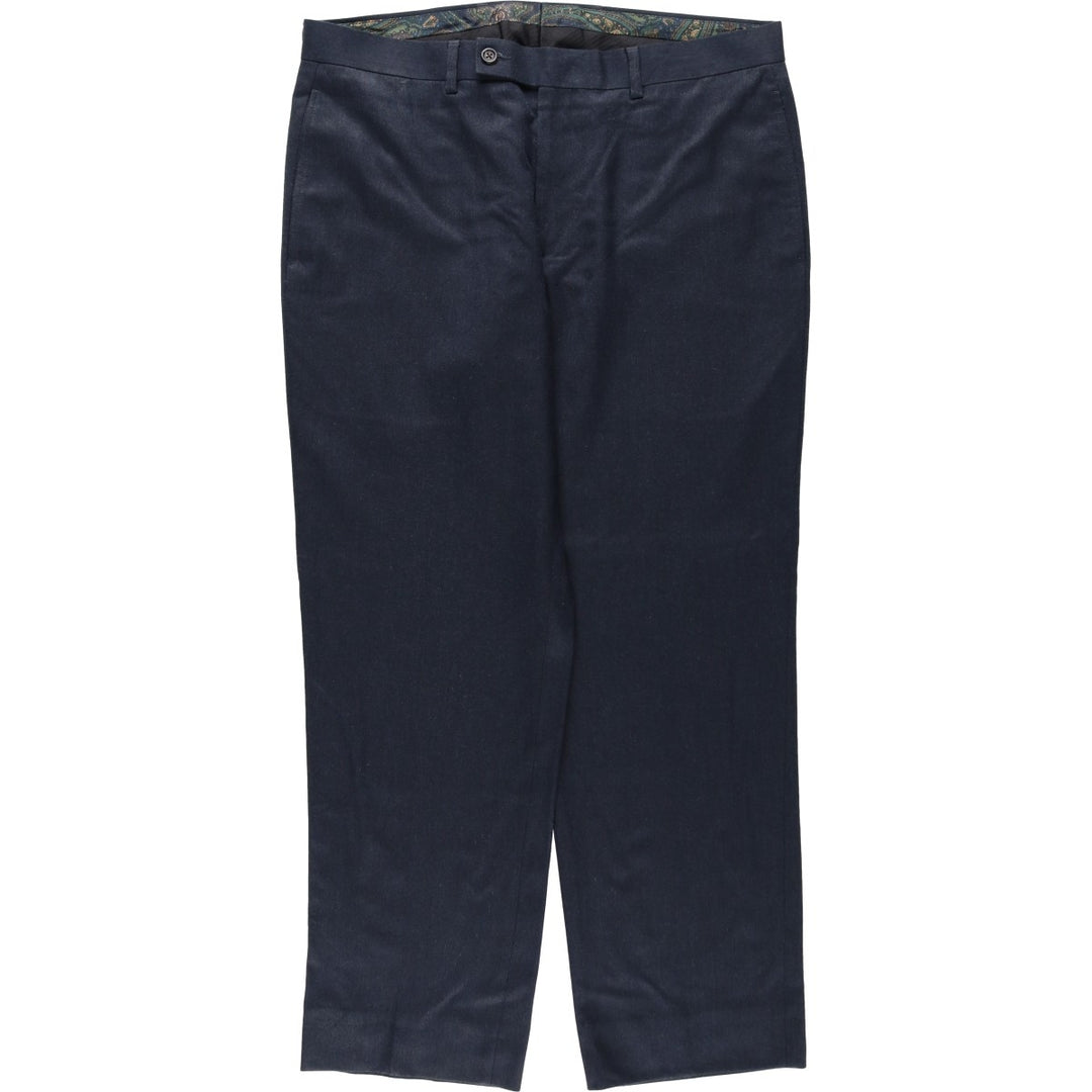 Ralph Lauren LAUREN Lauren slacks pants for men, equivalent to W35 polyester navy blue type Vintage Second Hand