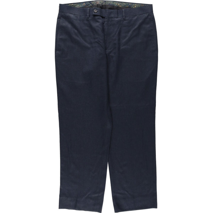 Ralph Lauren LAUREN Lauren slacks pants for men, equivalent to W35 polyester navy blue type Vintage Second Hand