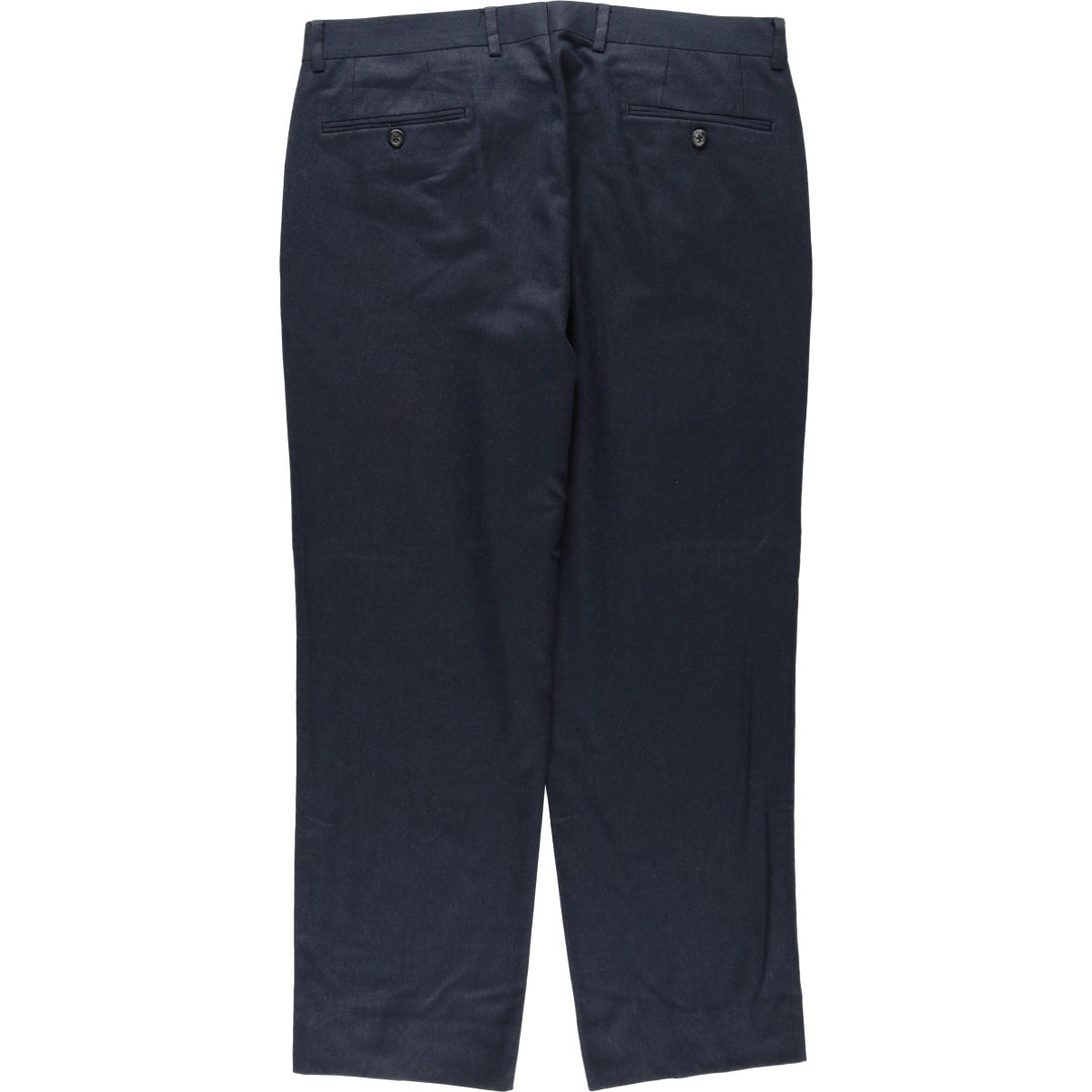 Ralph Lauren LAUREN Lauren slacks pants for men, equivalent to W35 polyester navy blue type Vintage Second Hand