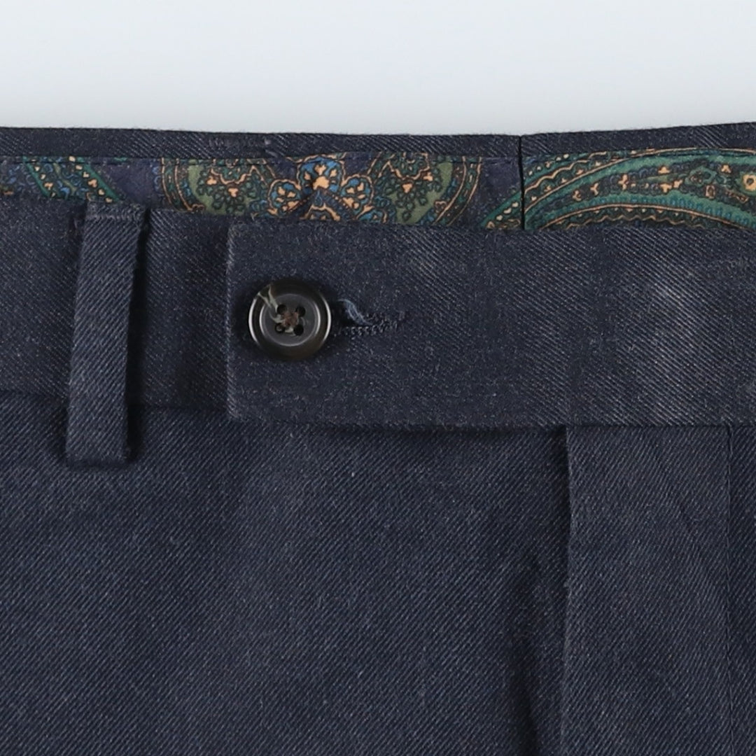 Ralph Lauren LAUREN Lauren slacks pants for men, equivalent to W35 polyester navy blue type Vintage Second Hand