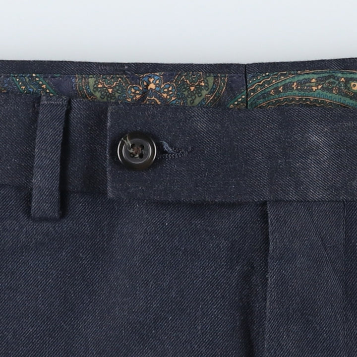 Ralph Lauren LAUREN Lauren slacks pants for men, equivalent to W35 polyester navy blue type Vintage Second Hand