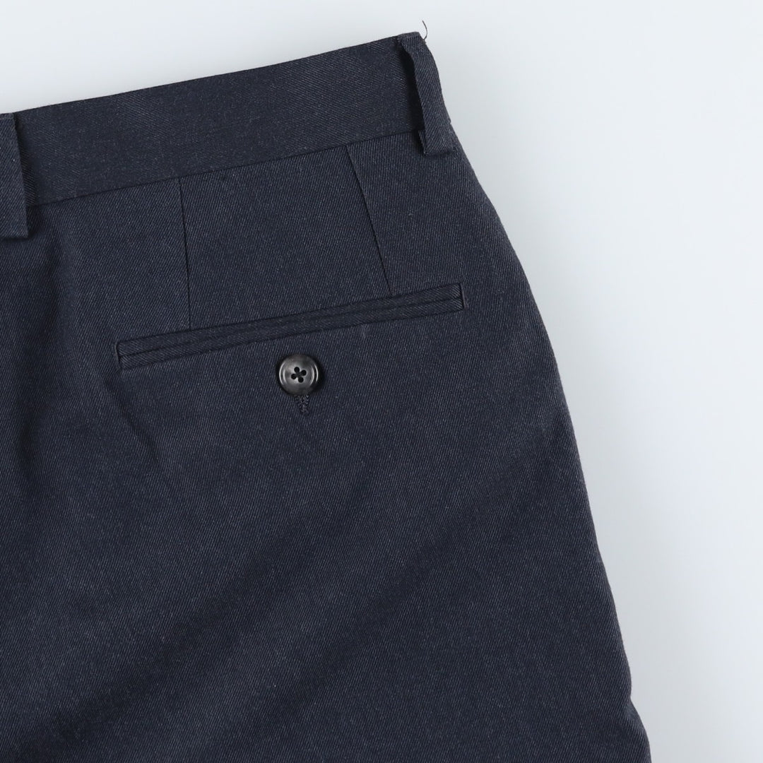 Ralph Lauren LAUREN Lauren slacks pants for men, equivalent to W35 polyester navy blue type Vintage Second Hand