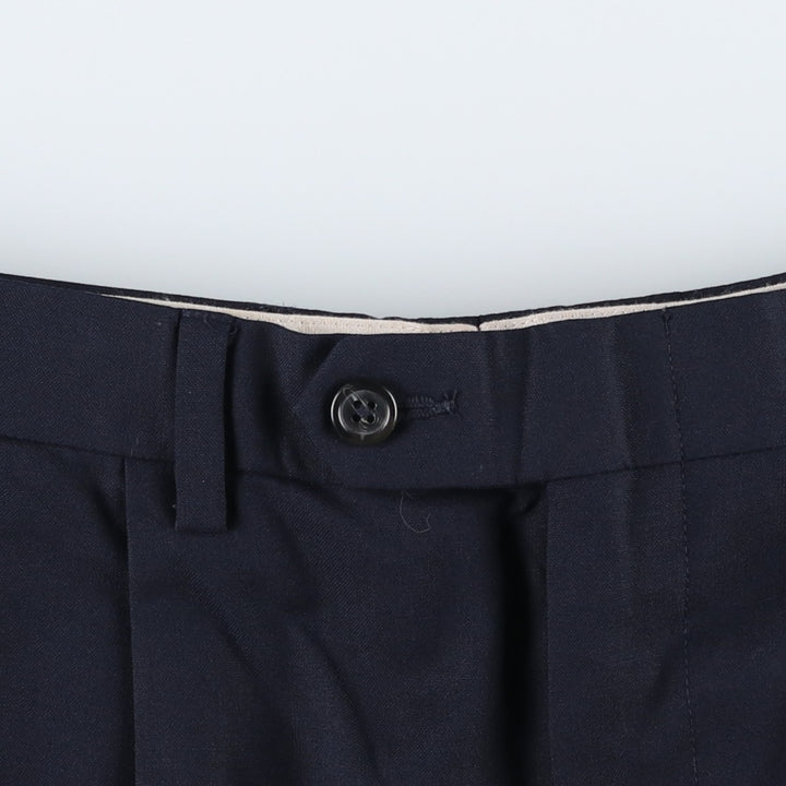 Ralph Lauren LAUREN TOTAL COMFORT Two-pleat wool pants slacks for men, equivalent to W34 wool navy blue type Vintage Second Hand