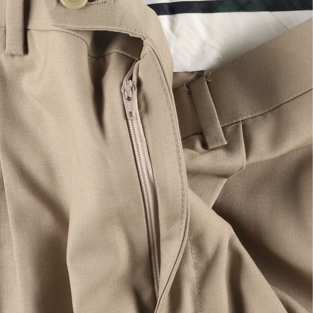 Ralph Lauren LAUREN TOTAL COMFORT Two-pleat wool pants slacks for men, equivalent to W34 wool Beige type Vintage Second Hand