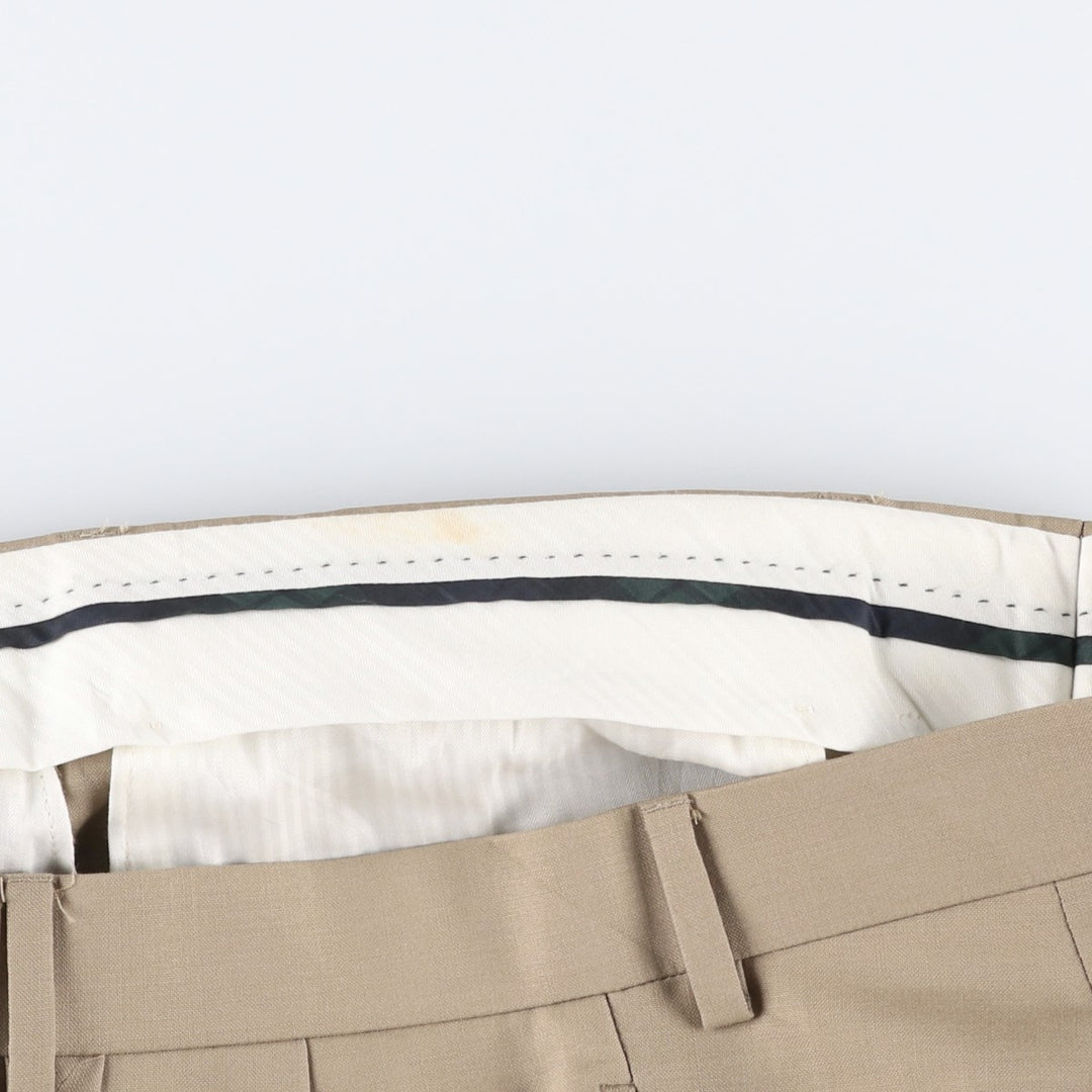 Ralph Lauren LAUREN TOTAL COMFORT Two-pleat wool pants slacks for men, equivalent to W34 wool Beige type Vintage Second Hand