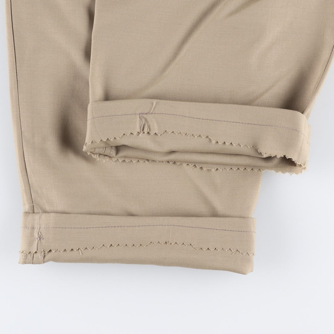 Ralph Lauren LAUREN TOTAL COMFORT Two-pleat wool pants slacks for men, equivalent to W34 wool Beige type Vintage Second Hand