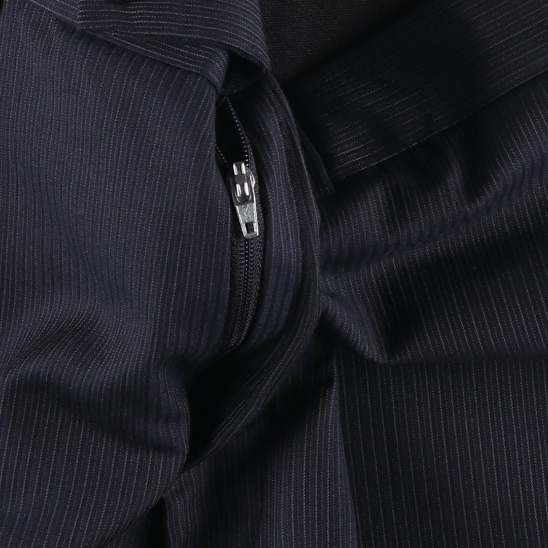 2000'S Calvin Klein striped pattern slacks, made in Canada, men's size W34 (approx.) wool navy blue type Vintage Second Hand