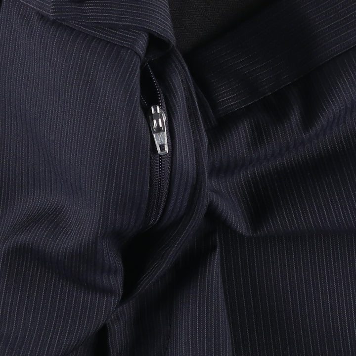 2000'S Calvin Klein striped pattern slacks, made in Canada, men's size W34 (approx.) wool navy blue type Vintage Second Hand