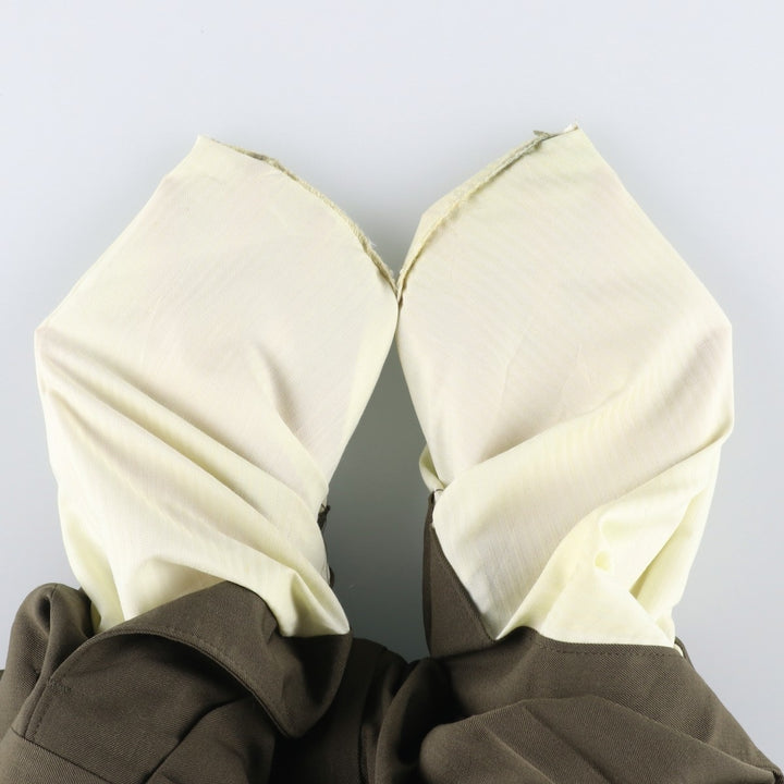 90'S vintage two-pleat slacks, made in USA, men's size W34 (approx.). polyester Khaki type Vintage Second Hand