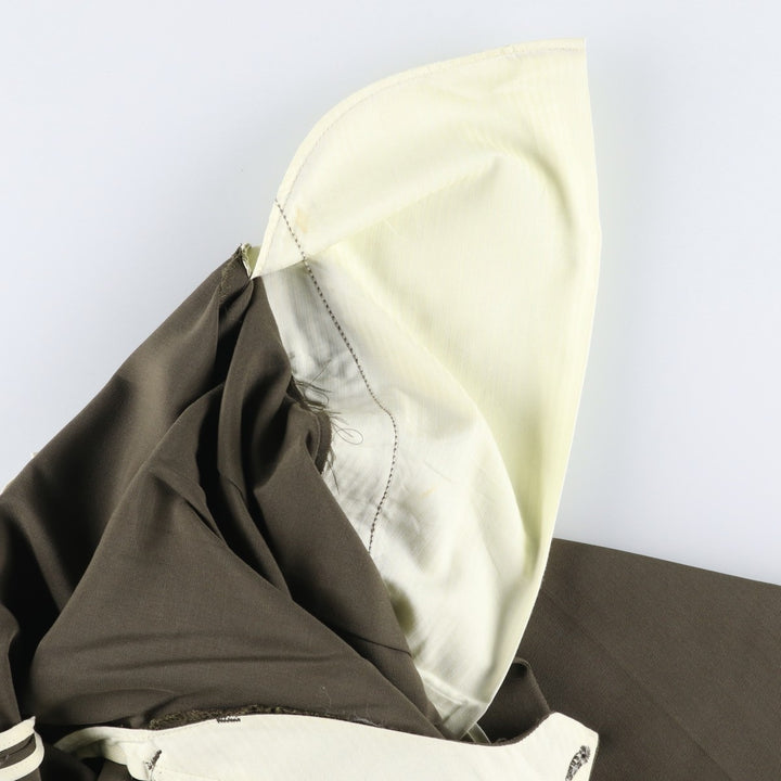 90'S vintage two-pleat slacks, made in USA, men's size W34 (approx.). polyester Khaki type Vintage Second Hand