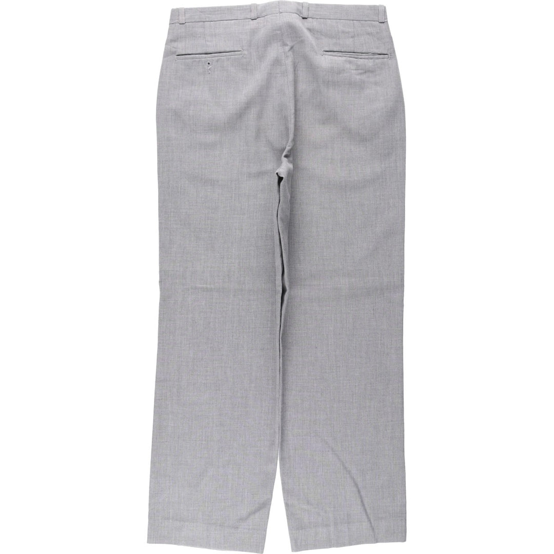 JOHN HENRY Two-Pleat Slacks Pants, Men's W34 (approx.), Vintage polyester gray type Vintage Second Hand