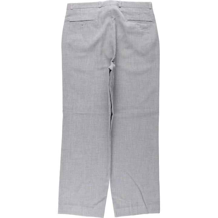JOHN HENRY Two-Pleat Slacks Pants, Men's W34 (approx.), Vintage polyester gray type Vintage Second Hand