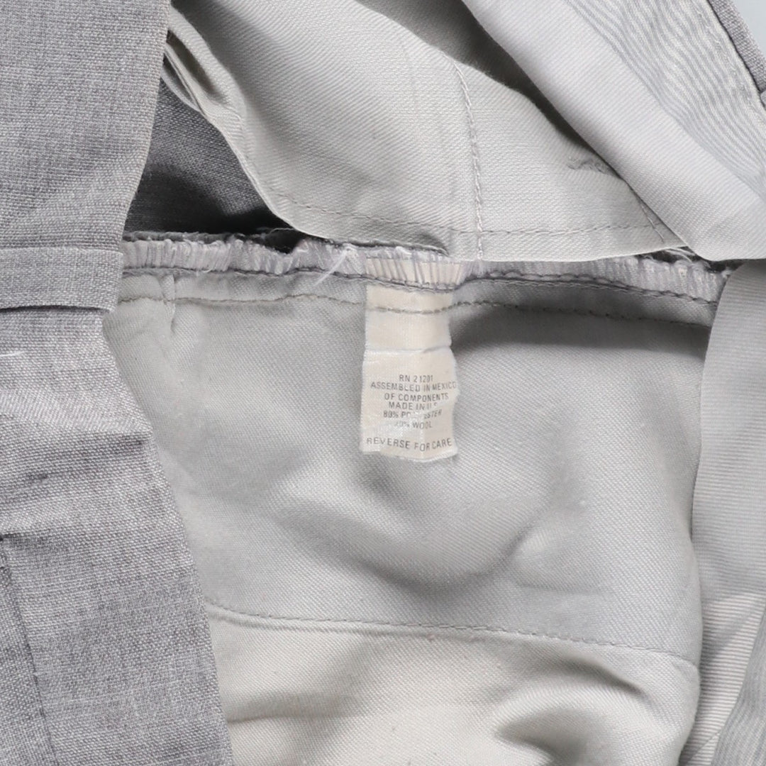 JOHN HENRY Two-Pleat Slacks Pants, Men's W34 (approx.), Vintage polyester gray type Vintage Second Hand