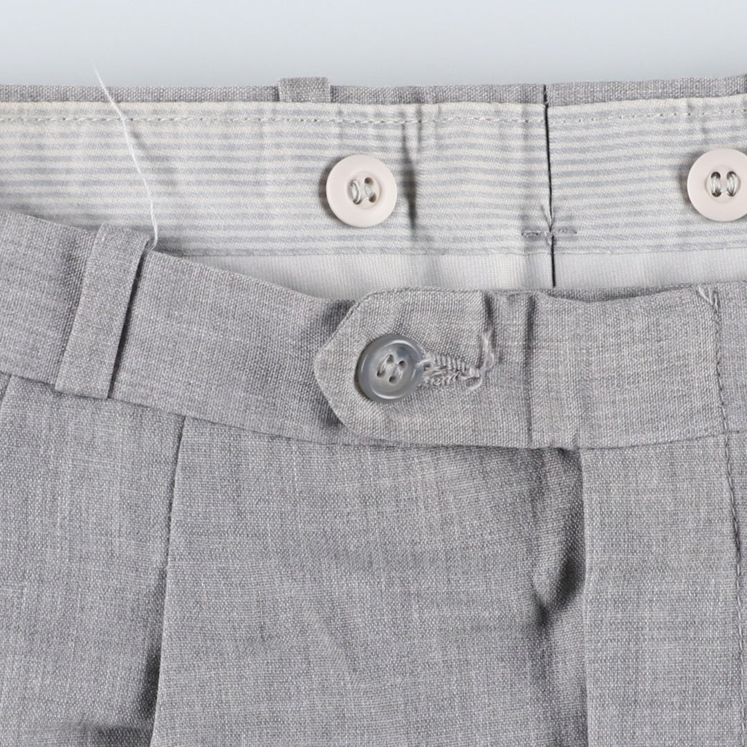 JOHN HENRY Two-Pleat Slacks Pants, Men's W34 (approx.), Vintage polyester gray type Vintage Second Hand