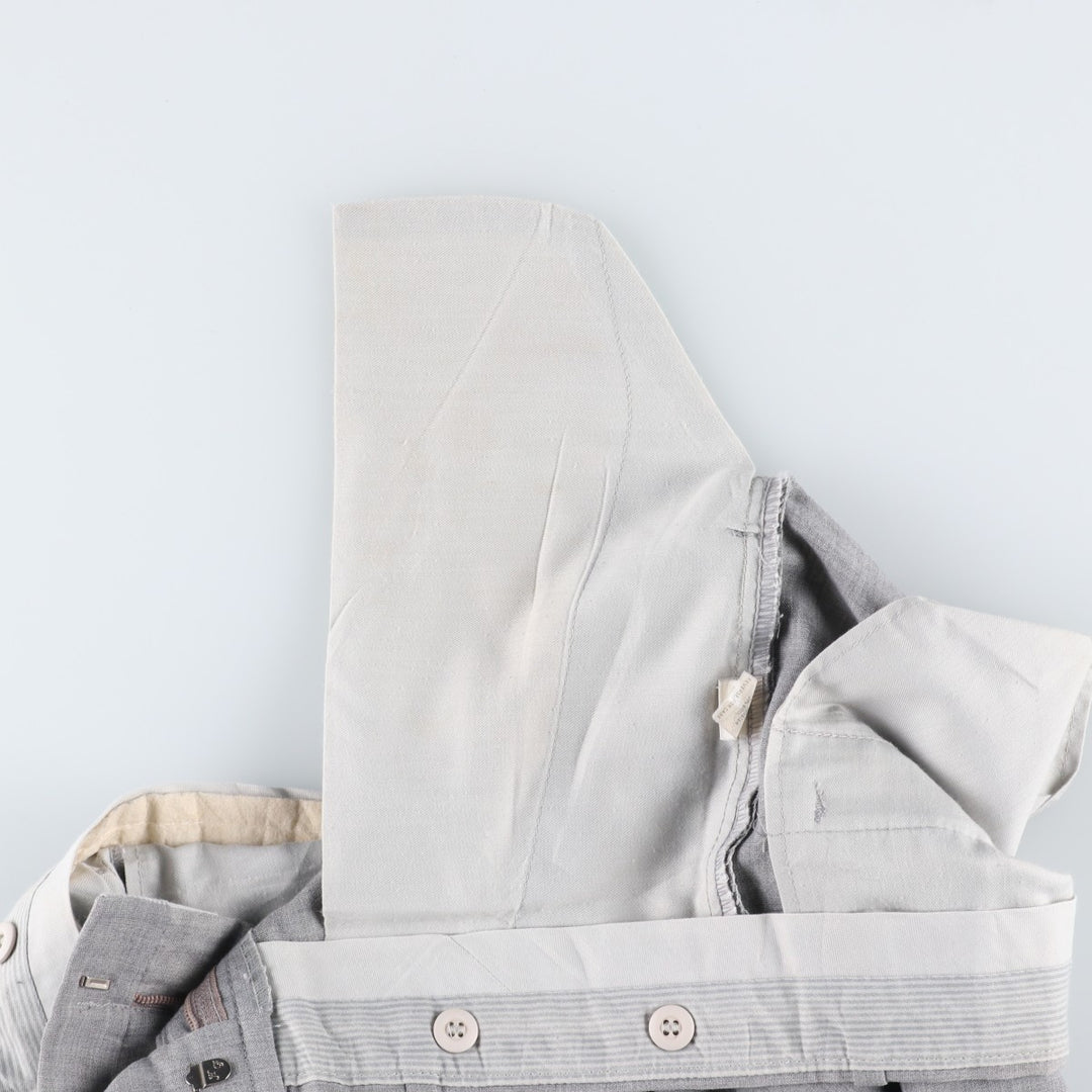 JOHN HENRY Two-Pleat Slacks Pants, Men's W34 (approx.), Vintage polyester gray type Vintage Second Hand