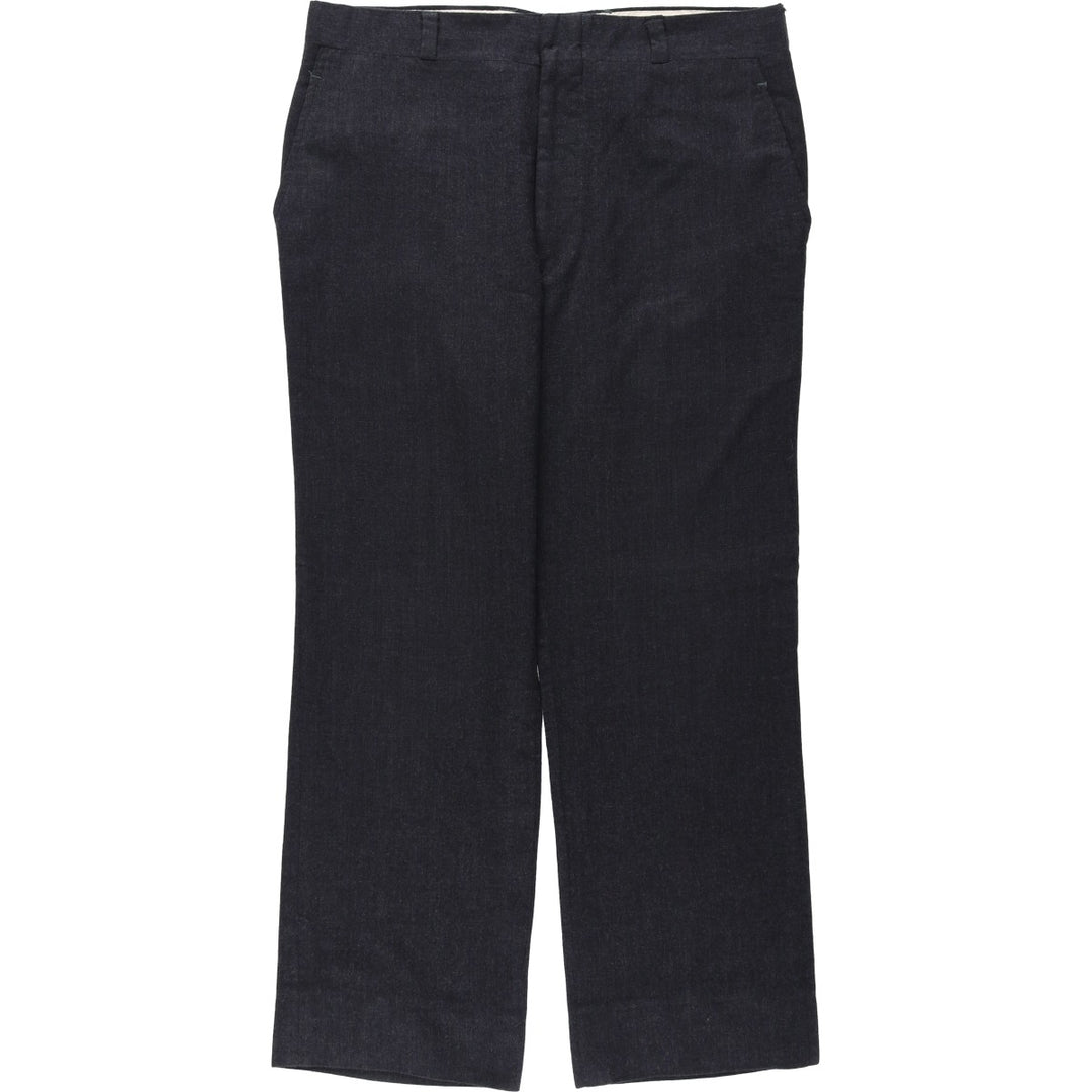 ~1970'S MAJER SLACKS Wool Pants, Slacks, Men's W34 (approx.), Vintage wool Charcoal Vintage Second Hand