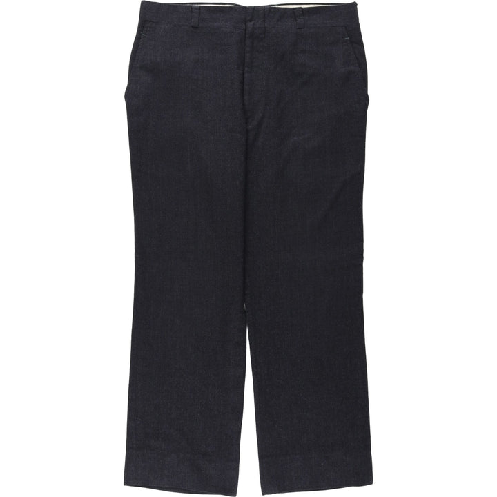 ~1970'S MAJER SLACKS Wool Pants, Slacks, Men's W34 (approx.), Vintage wool Charcoal Vintage Second Hand