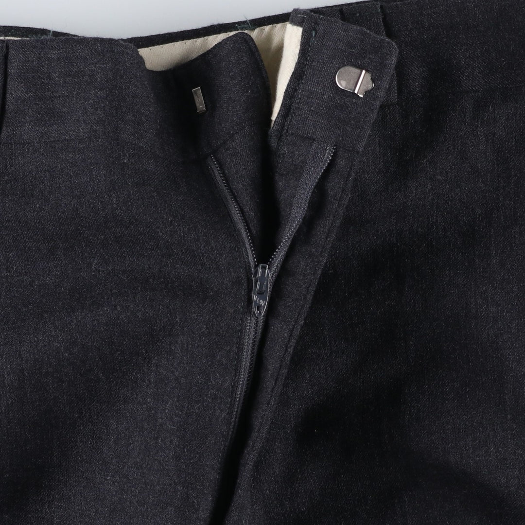 ~1970'S MAJER SLACKS Wool Pants, Slacks, Men's W34 (approx.), Vintage wool Charcoal Vintage Second Hand