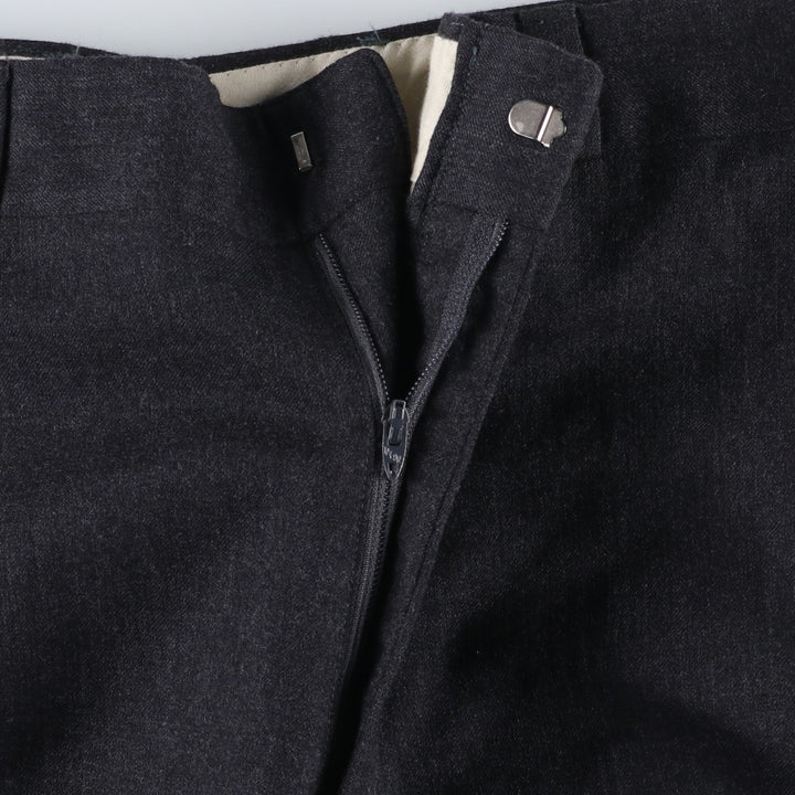 ~1970'S MAJER SLACKS Wool Pants, Slacks, Men's W34 (approx.), Vintage wool Charcoal Vintage Second Hand