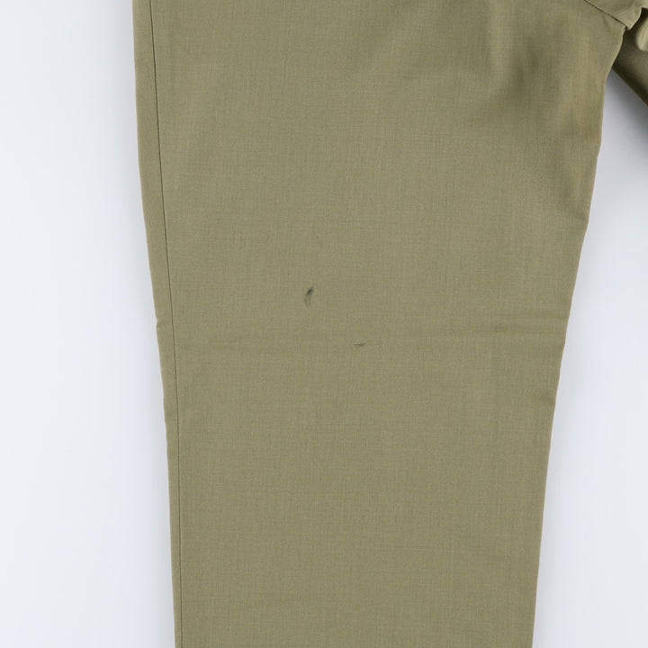 Ralph Lauren LAUREN SUPER 100'S Two-Pleat Wool Trousers/Slacks Men's W34 (approx.) wool Khaki type beige Vintage Second Hand