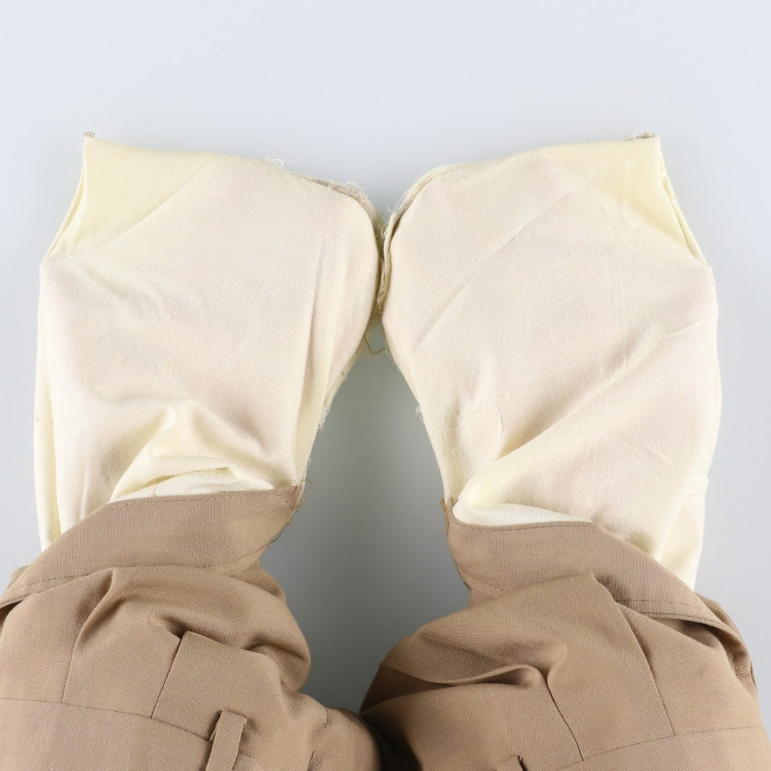 1980'S Jos.A.Bank Two-Pleat Slacks, Made in USA, Men's Size W33 (approx.), Vintage unclear Beige type Vintage Second Hand