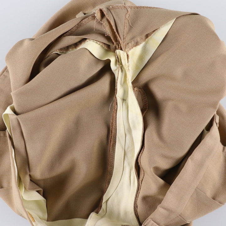 1980'S Jos.A.Bank Two-Pleat Slacks, Made in USA, Men's Size W33 (approx.), Vintage unclear Beige type Vintage Second Hand
