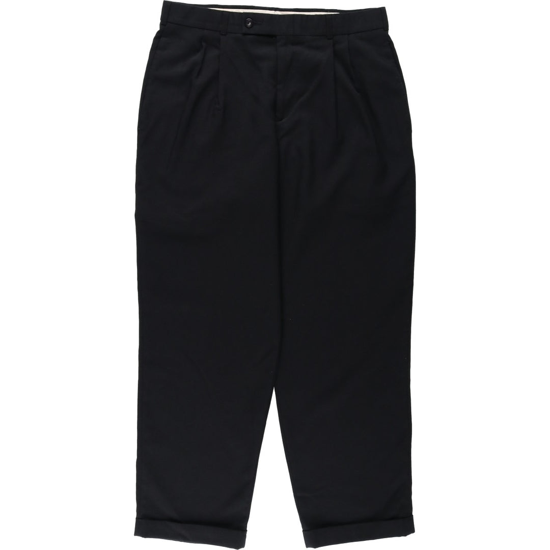 2000'S Dockers Slates Classic Fit Two-Pleat Slacks Pants, Men's Size W33 (approx.) polyester black type Vintage Second Hand