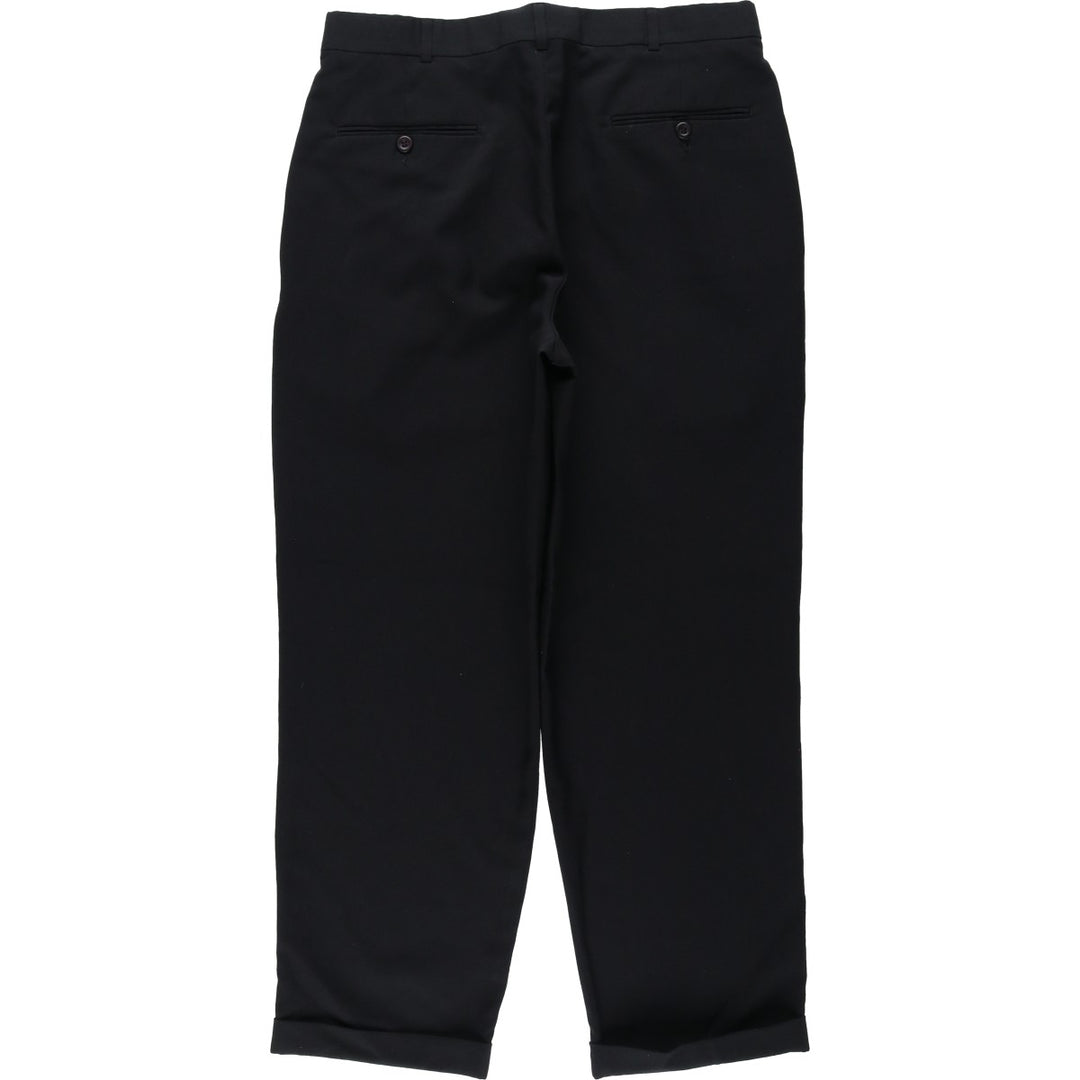 2000'S Dockers Slates Classic Fit Two-Pleat Slacks Pants, Men's Size W33 (approx.) polyester black type Vintage Second Hand