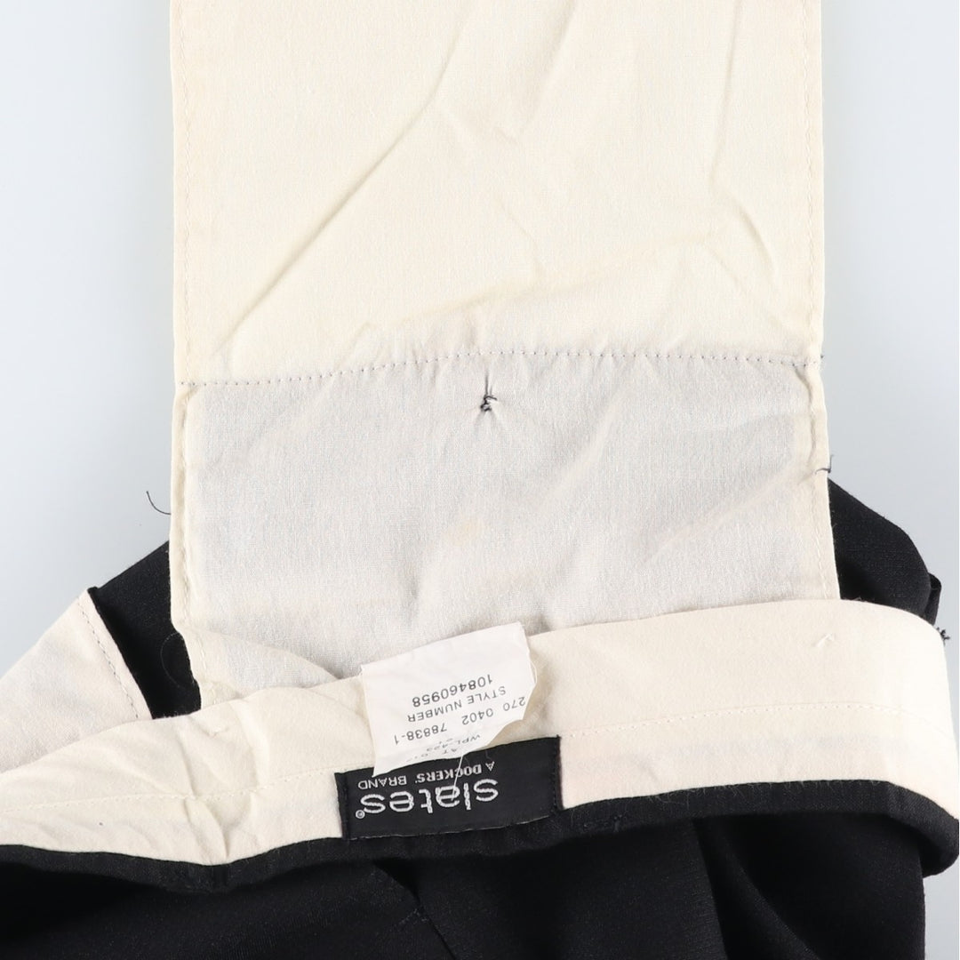 2000'S Dockers Slates Classic Fit Two-Pleat Slacks Pants, Men's Size W33 (approx.) polyester black type Vintage Second Hand