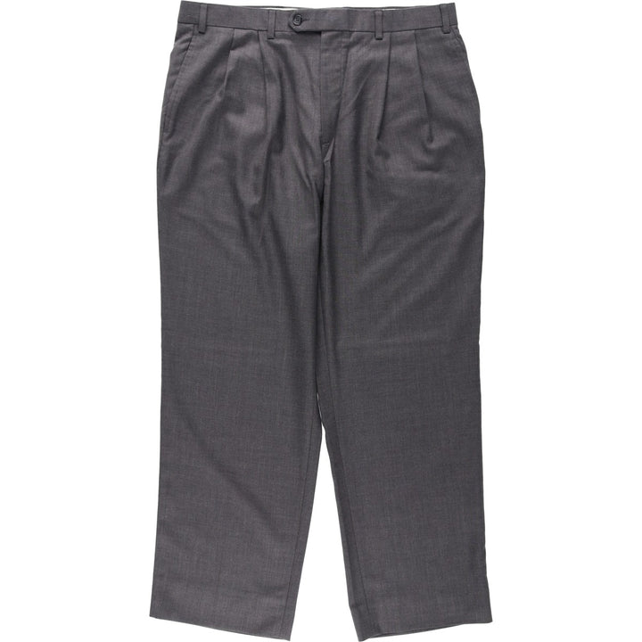 Ralph Lauren LAUREN Two-pleat slacks for men, size W36 (approx.) unclear gray type Vintage Second Hand