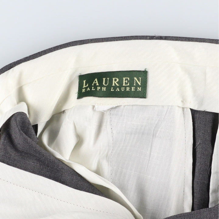 Ralph Lauren LAUREN Two-pleat slacks for men, size W36 (approx.) unclear gray type Vintage Second Hand
