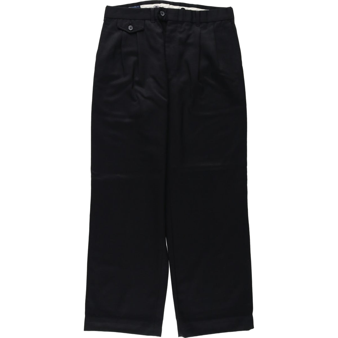 KUPPENHEIMER Premier Edition Two-Pleat Wool Trousers, Men's W32 (approx.), Vintage wool black type Vintage Second Hand