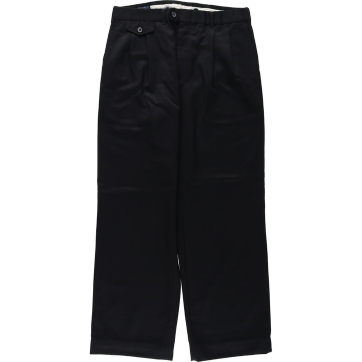KUPPENHEIMER Premier Edition Two-Pleat Wool Trousers, Men's W32 (approx.), Vintage wool black type Vintage Second Hand