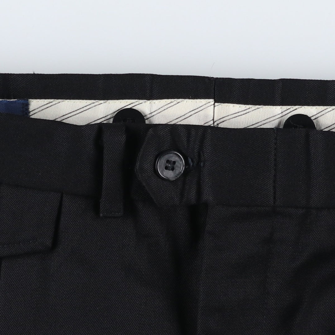KUPPENHEIMER Premier Edition Two-Pleat Wool Trousers, Men's W32 (approx.), Vintage wool black type Vintage Second Hand