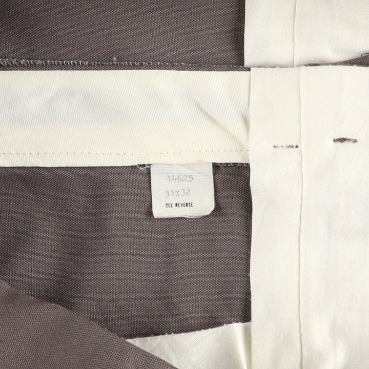 HAGGAR Men's Slacks Pants, Size W31 (approx.), Vintage polyester brown type Vintage Second Hand
