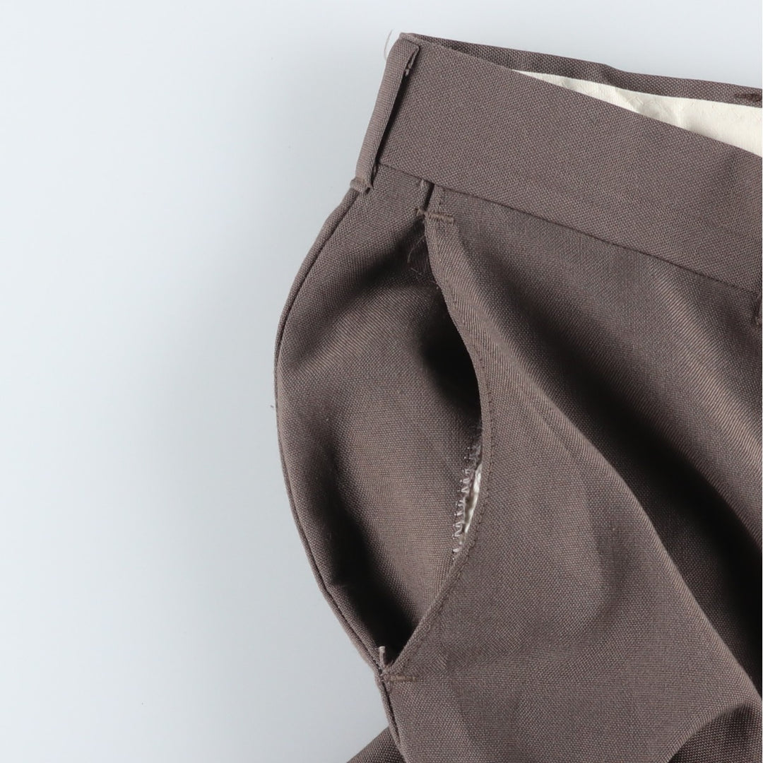 HAGGAR Men's Slacks Pants, Size W31 (approx.), Vintage polyester brown type Vintage Second Hand