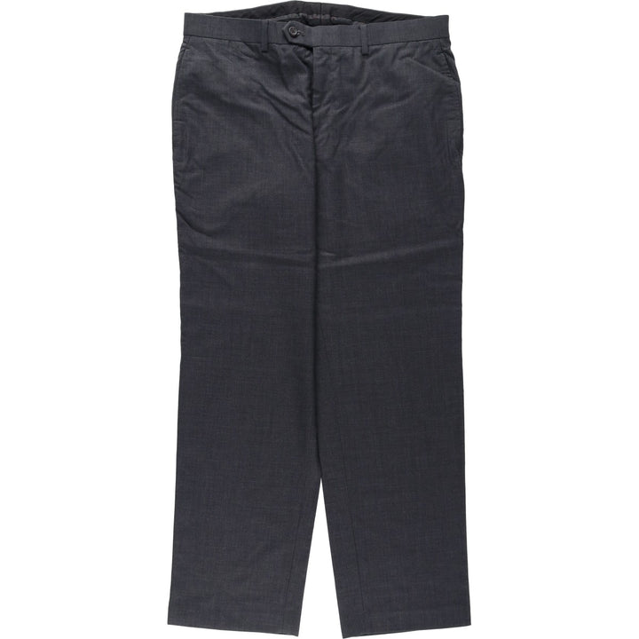 Ralph Lauren LAUREN wool trousers/slacks for men, size W35 (approx.) wool Charcoal Vintage Second Hand