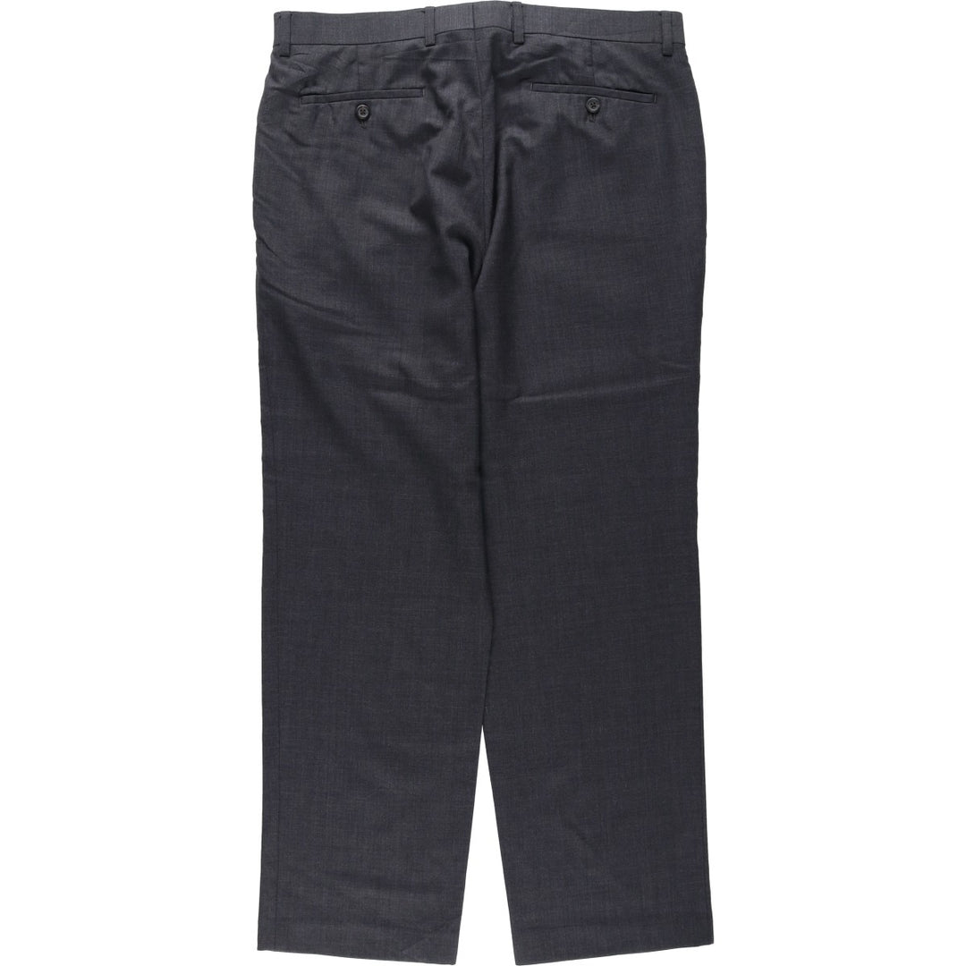 Ralph Lauren LAUREN wool trousers/slacks for men, size W35 (approx.) wool Charcoal Vintage Second Hand