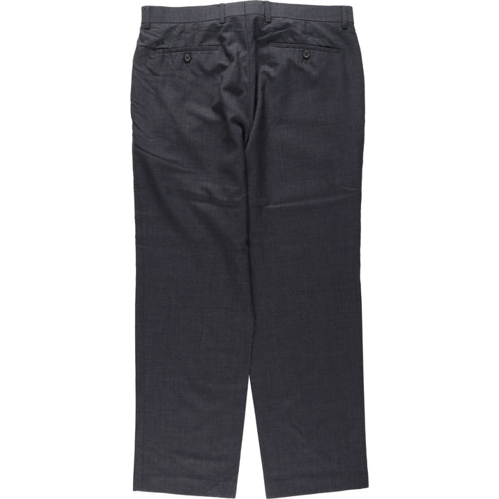 Ralph Lauren LAUREN wool trousers/slacks for men, size W35 (approx.) wool Charcoal Vintage Second Hand