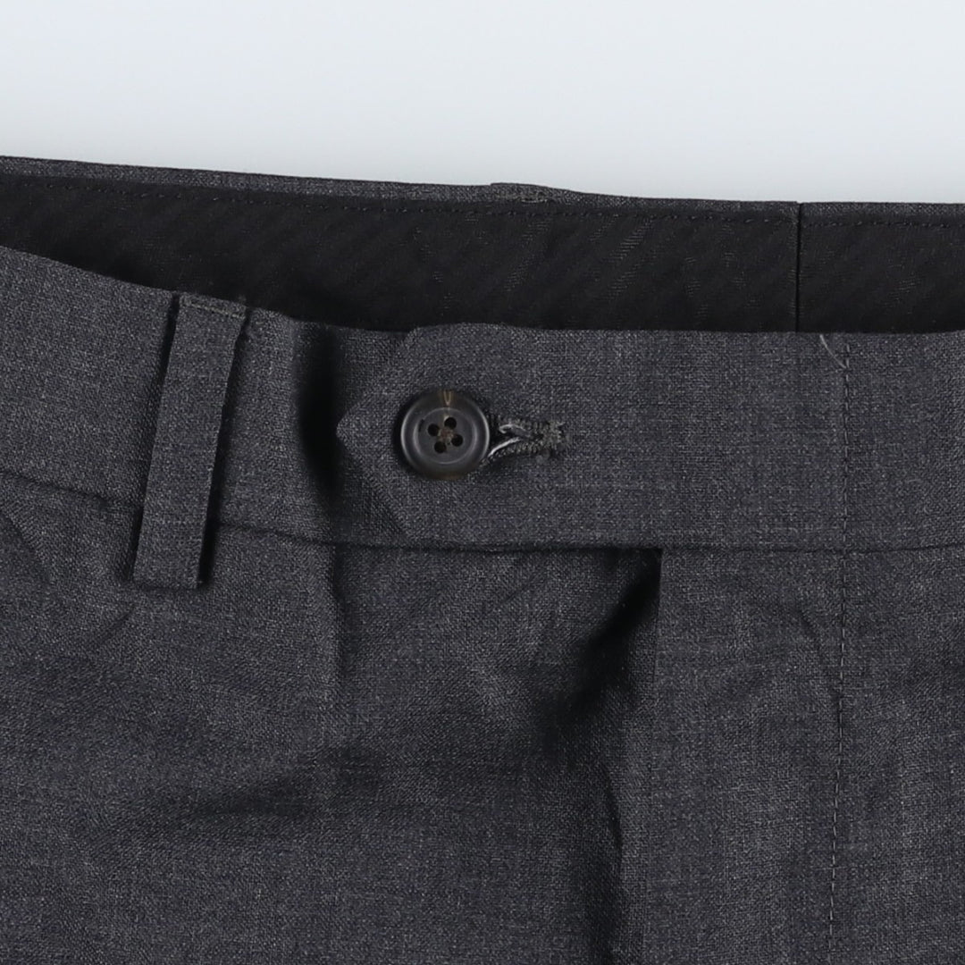 Ralph Lauren LAUREN wool trousers/slacks for men, size W35 (approx.) wool Charcoal Vintage Second Hand