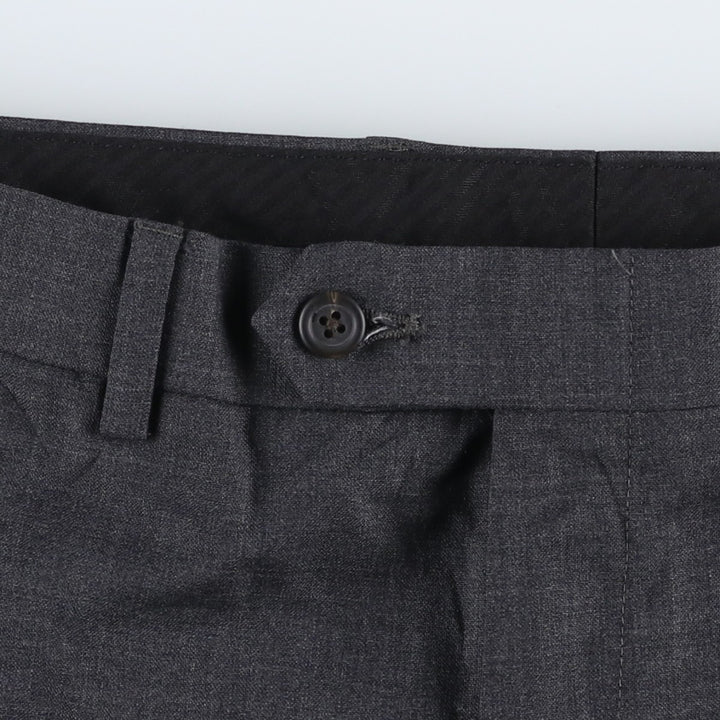 Ralph Lauren LAUREN wool trousers/slacks for men, size W35 (approx.) wool Charcoal Vintage Second Hand