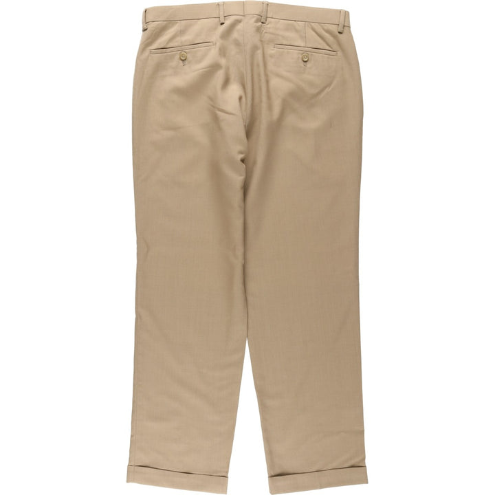 Ralph Lauren LAUREN Two-pleat wool trousers, men's size W35 (approx.) wool Beige type Vintage Second Hand